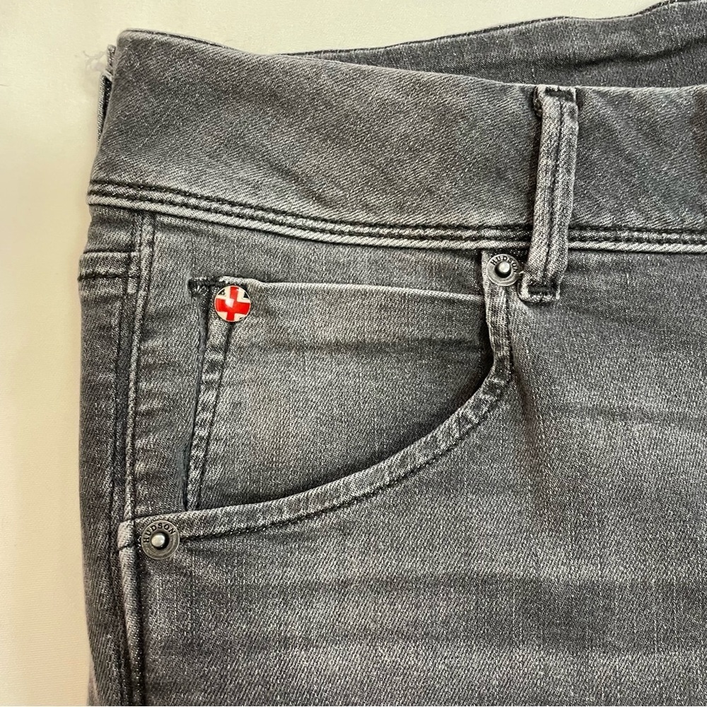 New Hudson Collin Mid-Rise Skinny Ankle Grey Jeans Size 32 - Picture 10 of 12